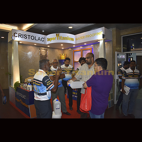 Crystolac super Titanium stall at Construct 2023 Exhibition-BMICH photo